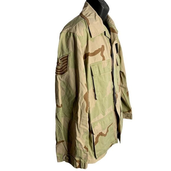 US Army Military BDU Uniform Shirt M Desert Sand Camo Combat Buttons Pockets - Picture 5 of 6